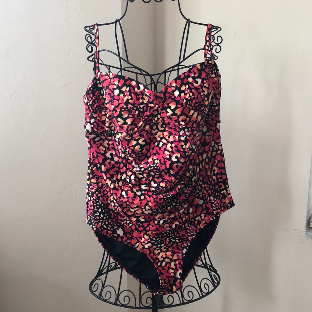 Tropical Escape One Piece Cheetah Print Size 16